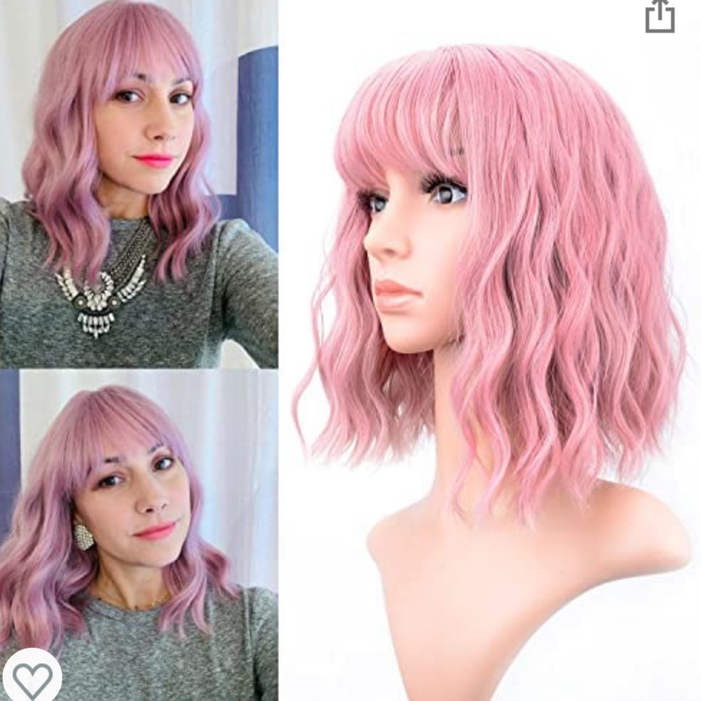 Realistic Pink Hair Wig
